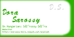 dora sarossy business card